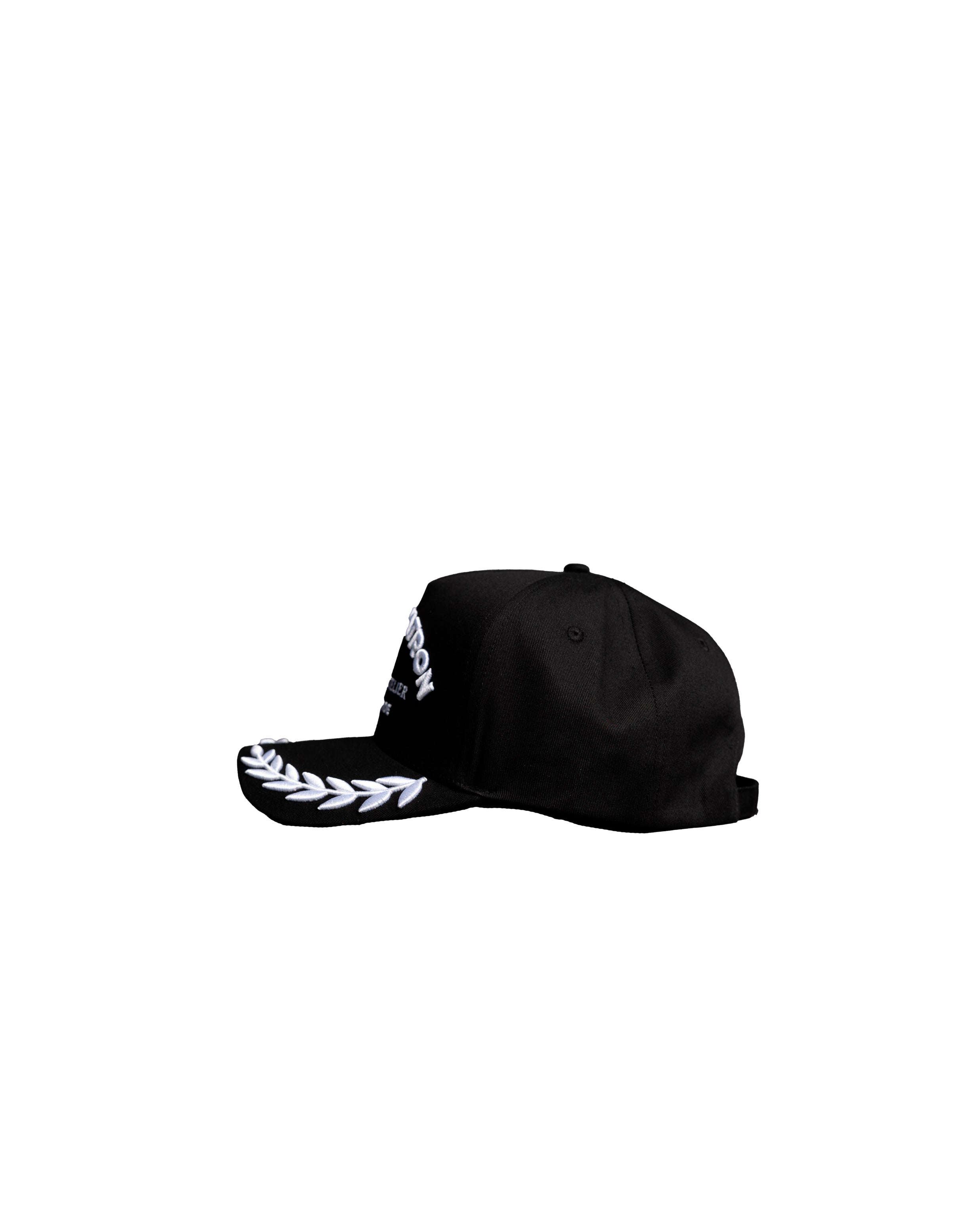 Captain Hat White Embroidery - santopatron.clothing