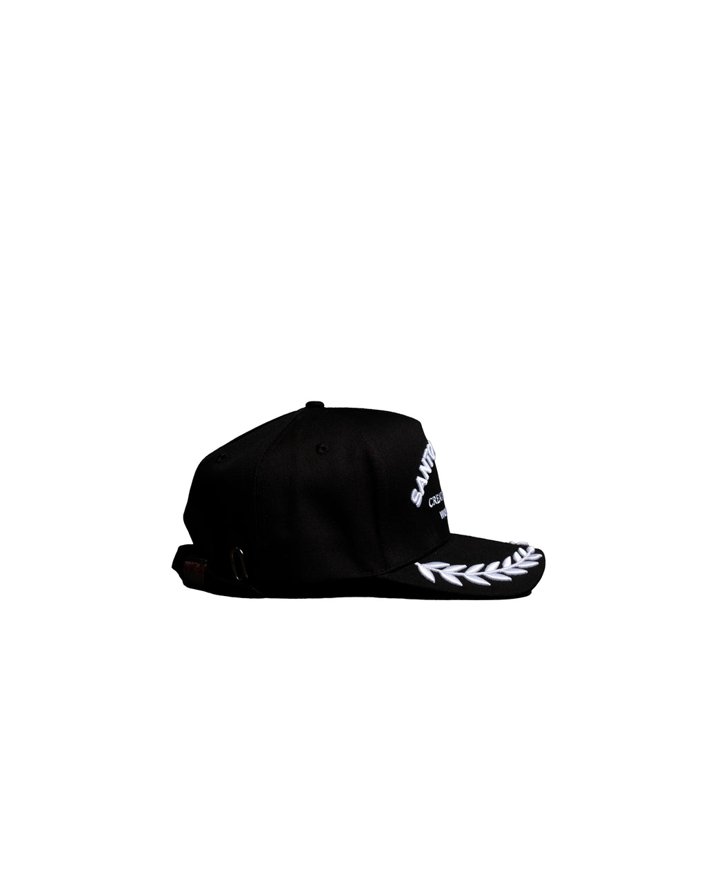 Captain Hat White Embroidery - santopatron.clothing