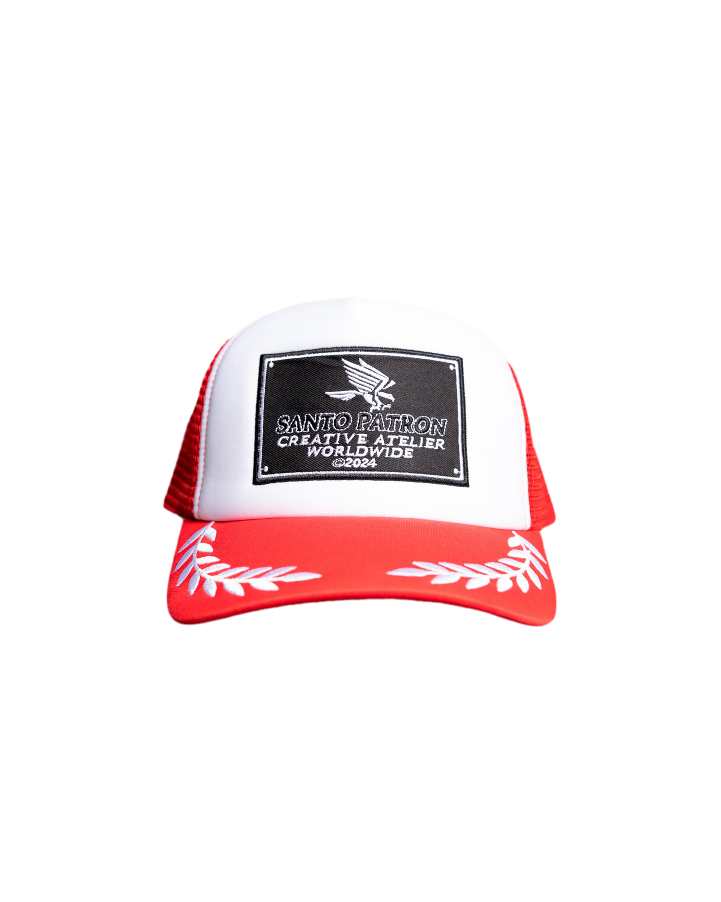 The Patch Trucker Hat Solar Red