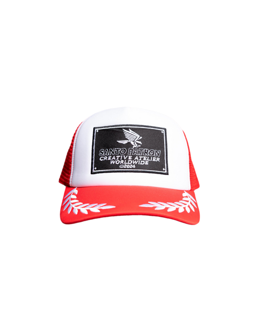 The Patch Trucker Hat Solar Red