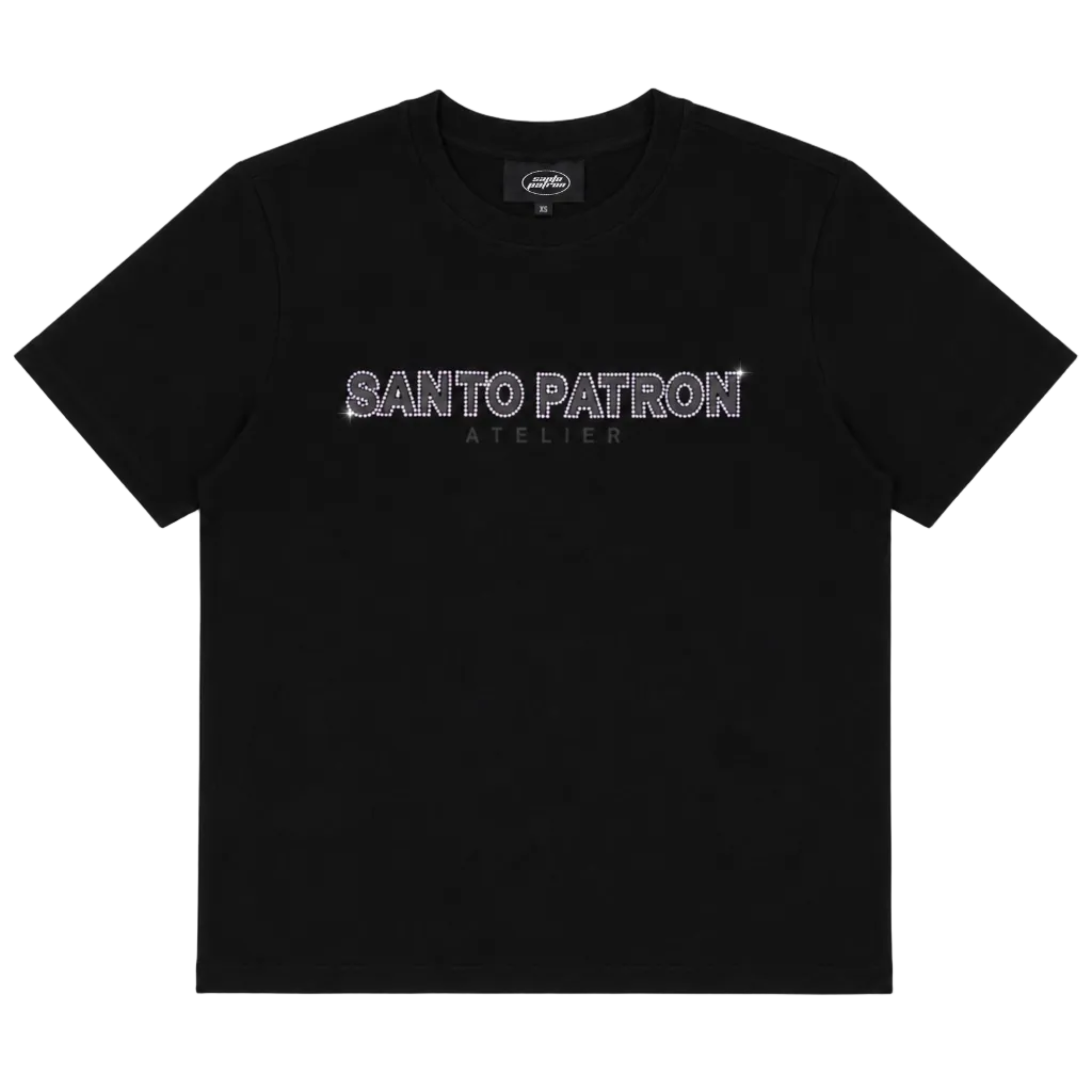 Rhinestone Santo Black Santo Patrón Clothing