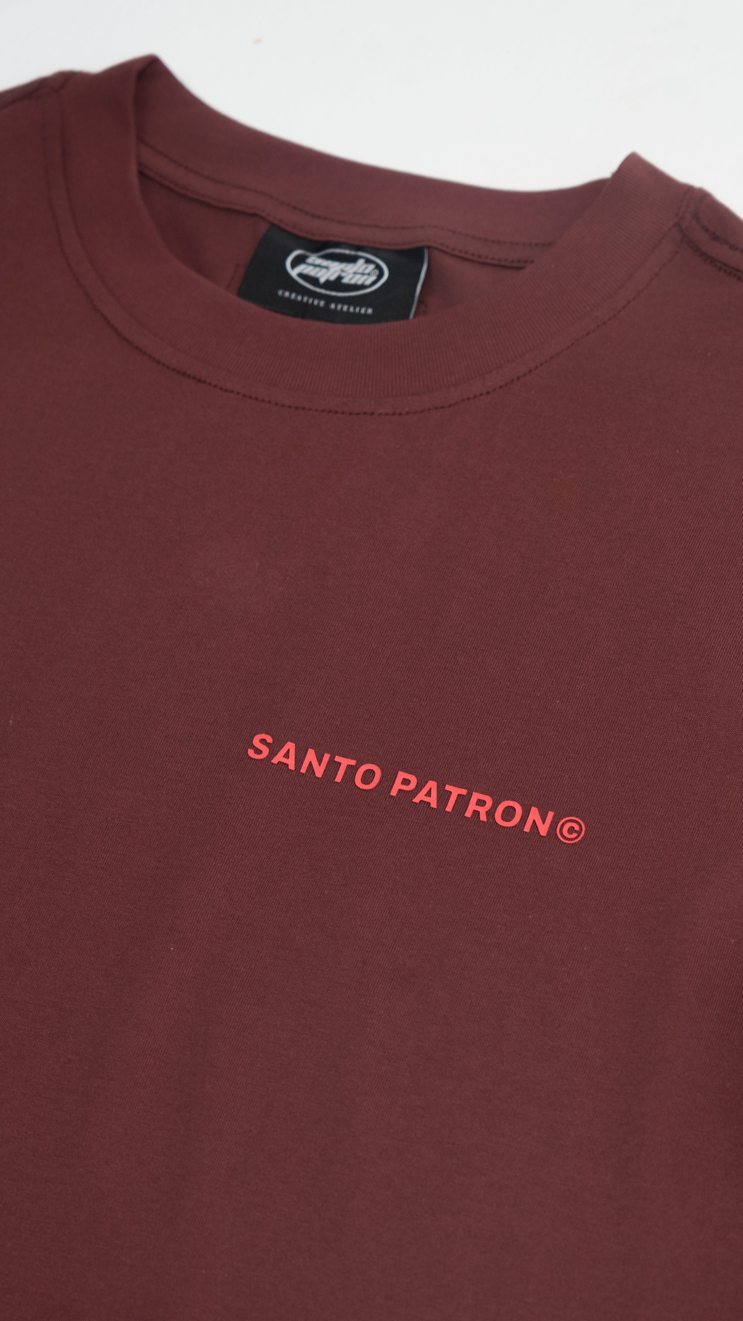 Santo Patrón Core Tee Burgundy santopatron.clothing