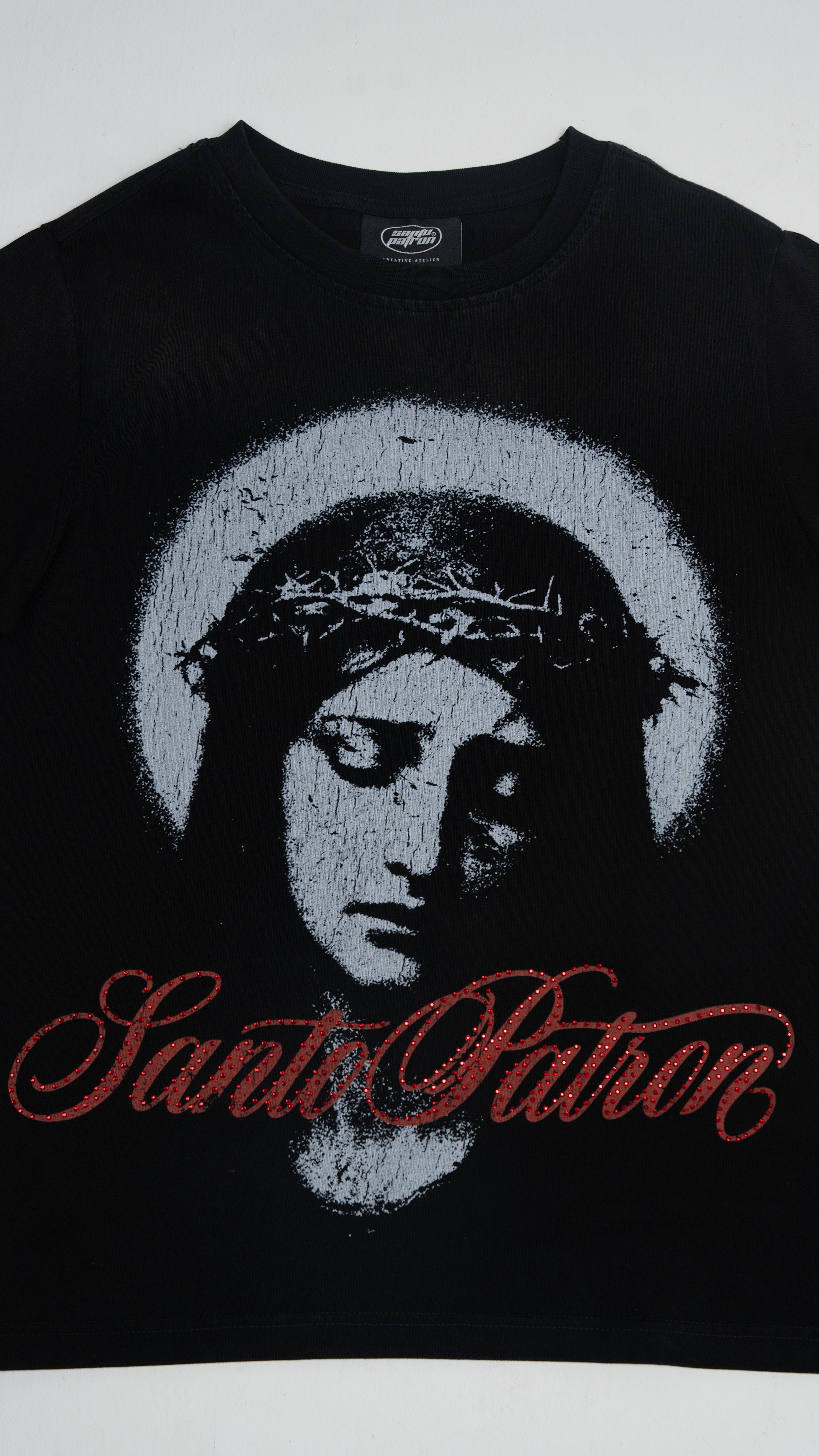 Santo Patrón Sacred Mary Rhinestone Tee santopatron.clothing