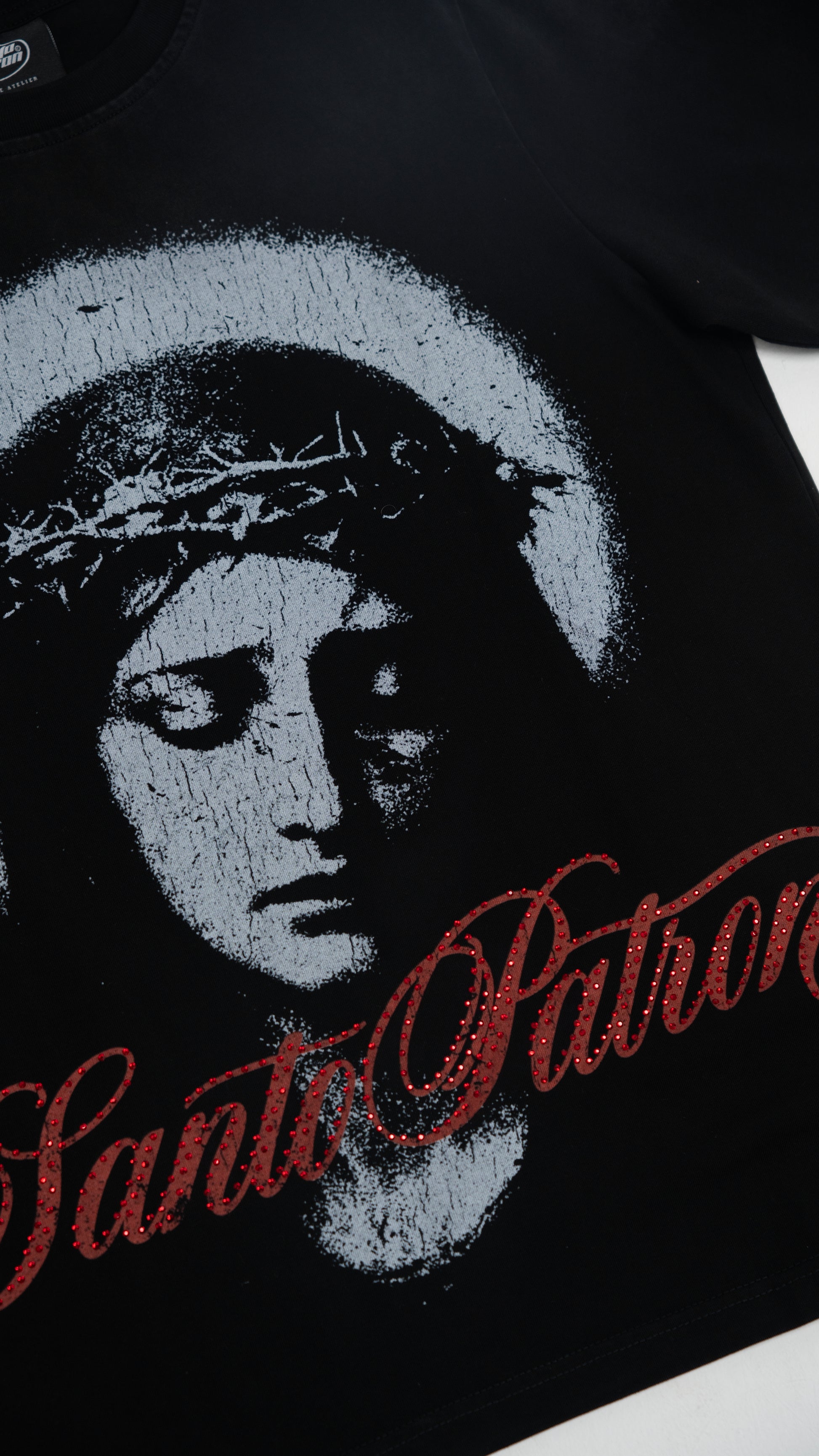 Santo Patrón Sacred Mary Rhinestone Tee santopatron.clothing