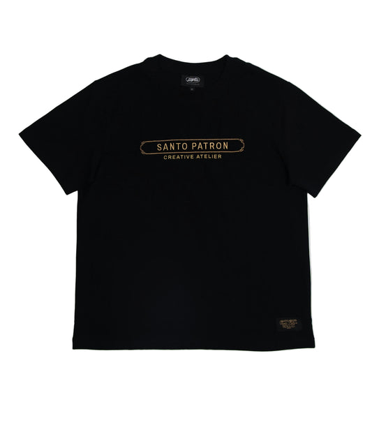 Santo Patrón Golden Chain Box Logo Tee santopatron.clothing