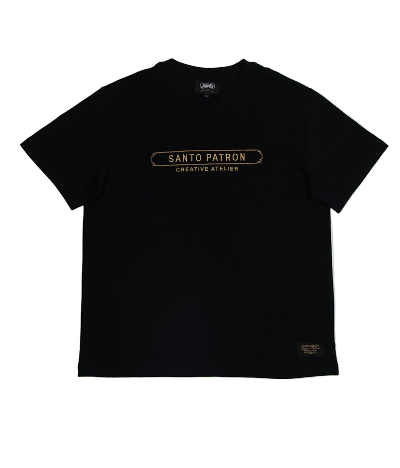 Santo Patrón Golden Chain Box Logo Tee