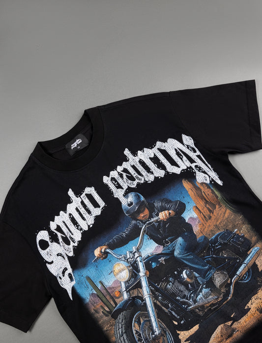 Ghost Rider Rhinestones Tee - santopatron.clothing