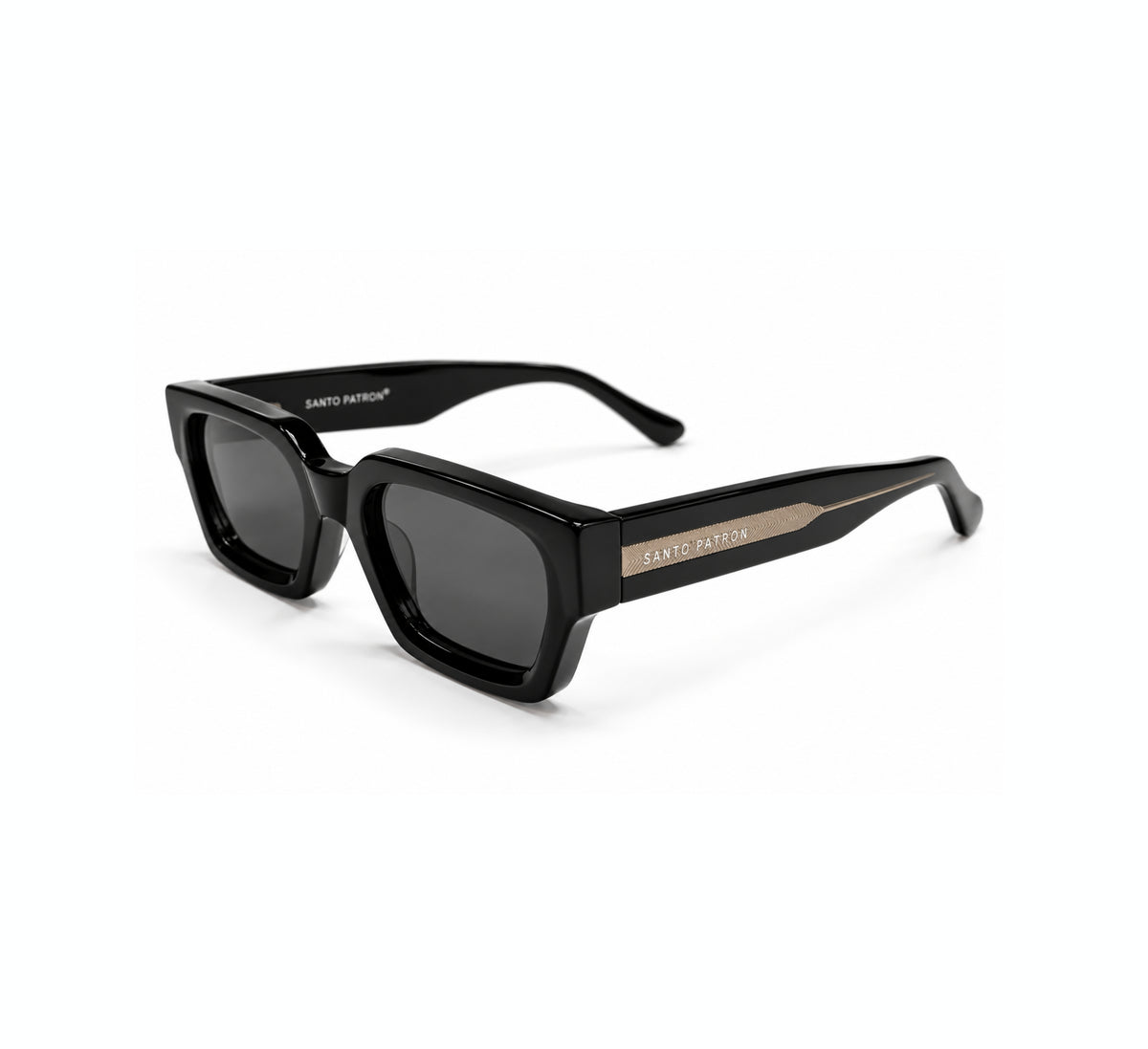 Santo Patrón Gold Frame Black Glasses Santo Patrón Clothing