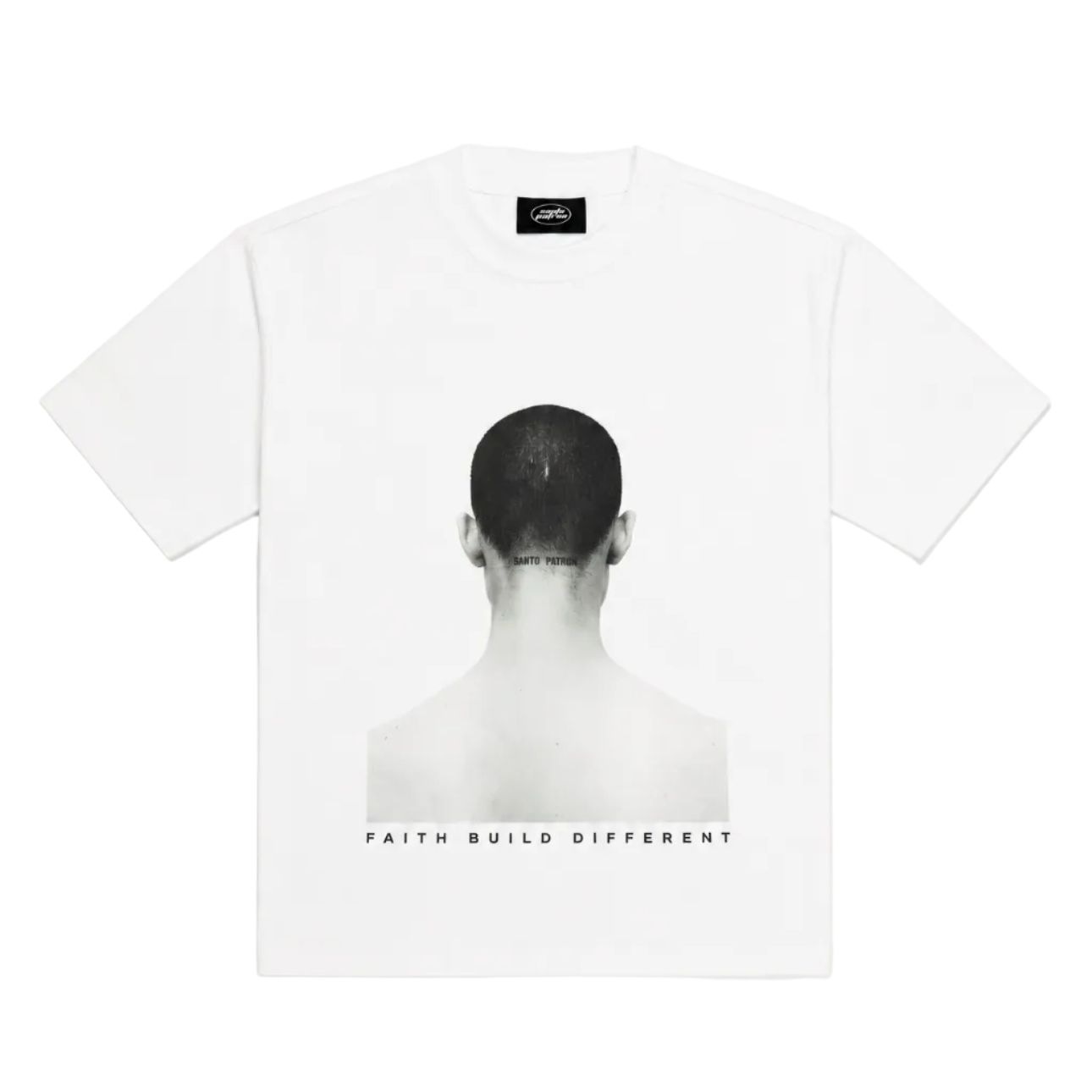 Unknown White Tee Santo Patrón Clothing