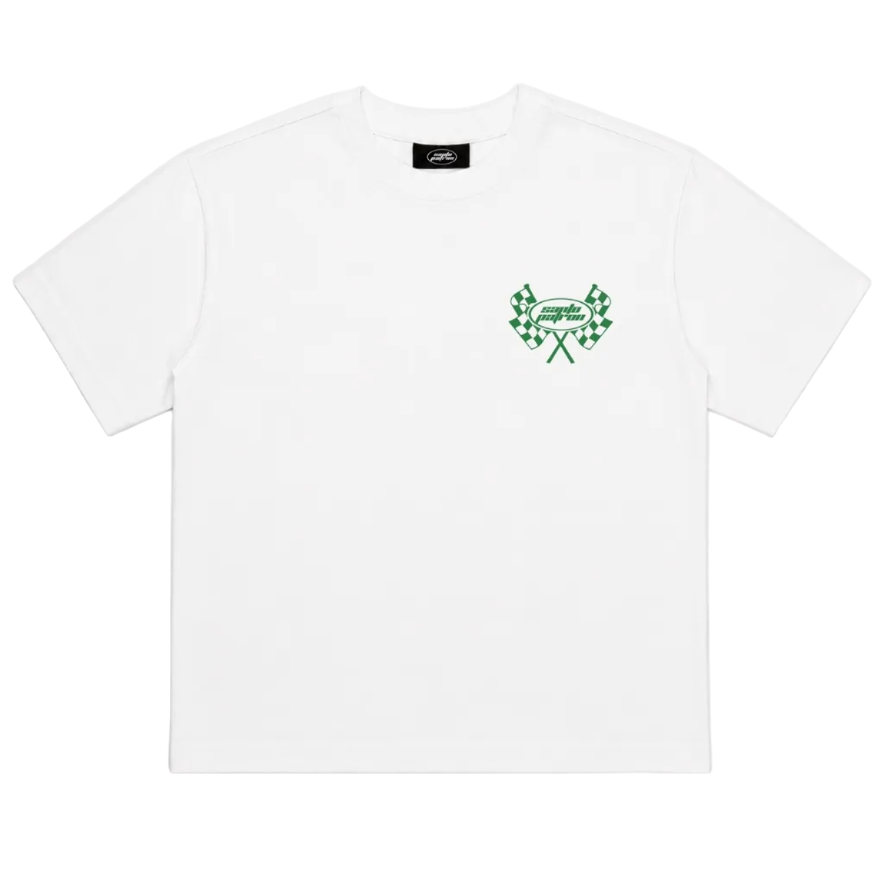 Green Back White Tee Santo Patrón Clothing