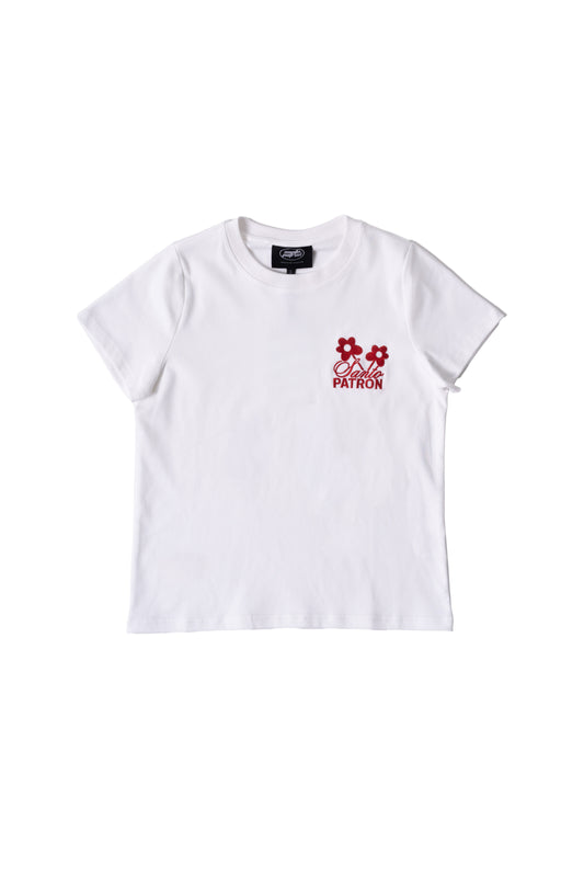Santo Patron Women Flower Logo Tee santopatron.clothing