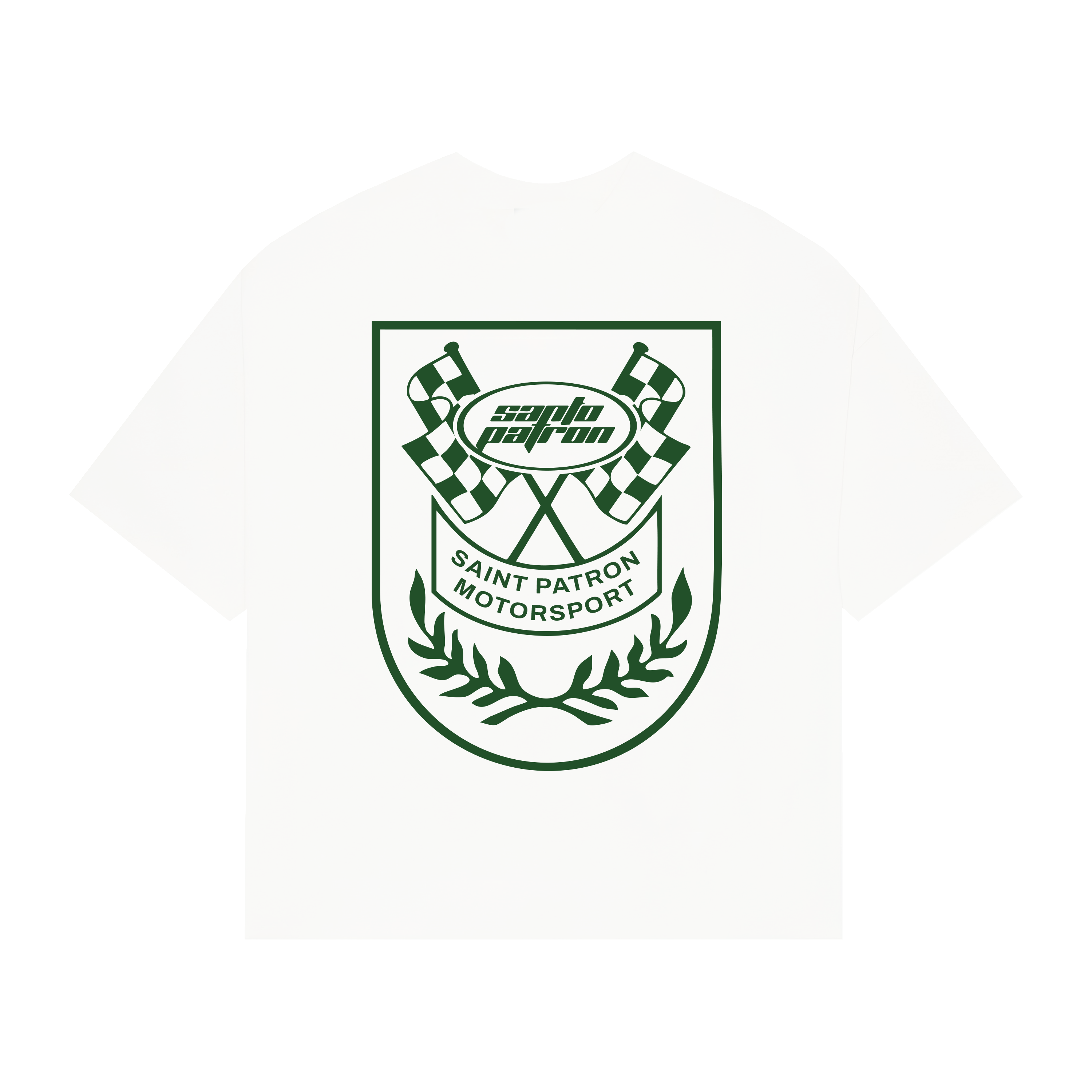 Green Back White Tee Santo Patrón Clothing
